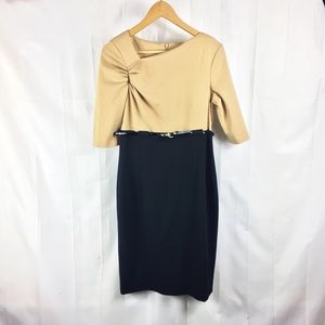 Calvin Klein knee length office dress with belt